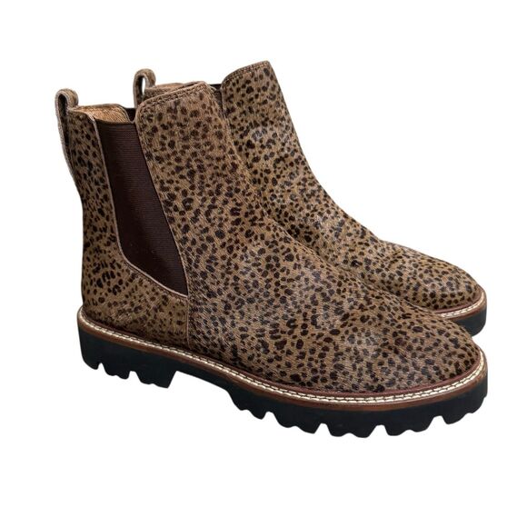 Madewell The Citywalk Lugsole Chelsea Boot Real Calf Hair Leather Womens Size 7 - Picture 2 of 9